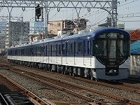 3001Fの区間急行が来ました。7連になっていますが、実は中之島線開業一番電車の普通に充当されたためです。