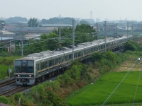 2012年2月撮影、尼崎駅にて、直通快速の運用に入りました。