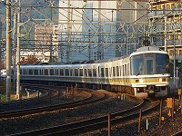 朝陽を浴びて