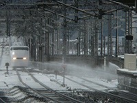 雪の米原にて