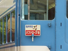参加者持参の臨時特急バファローズ号ヘッドマークです。