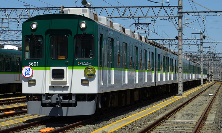 京阪5000系で唯一残った5551Fが団臨に充当されました。